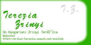 terezia zrinyi business card